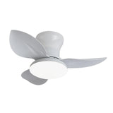 Maxbell Ceiling Fan with Light Modern Simple Dimmable for Kitchen Living Room Garage White