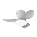 Maxbell Ceiling Fan with Light Modern Simple Dimmable for Kitchen Living Room Garage White