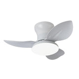 Maxbell Ceiling Fan with Light Modern Simple Dimmable for Kitchen Living Room Garage White