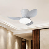 Maxbell Ceiling Fan with Light Modern Simple Dimmable for Kitchen Living Room Garage White
