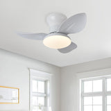 Maxbell Ceiling Fan with Light Modern Simple Dimmable for Kitchen Living Room Garage White