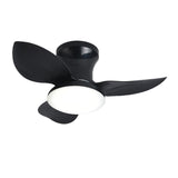 Maxbell Ceiling Fan with Light Modern Simple Dimmable for Kitchen Living Room Garage Black