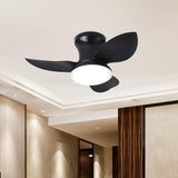 Maxbell Ceiling Fan with Light Modern Simple Dimmable for Kitchen Living Room Garage Black