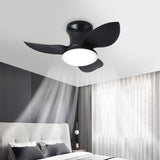 Maxbell Ceiling Fan with Light Modern Simple Dimmable for Kitchen Living Room Garage Black