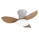 Maxbell Ceiling Fan with Light Modern Simple Dimmable for Kitchen Living Room Garage Light Wood