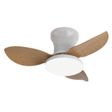 Maxbell Ceiling Fan with Light Modern Simple Dimmable for Kitchen Living Room Garage Light Wood