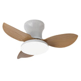 Maxbell Ceiling Fan with Light Modern Simple Dimmable for Kitchen Living Room Garage Light Wood