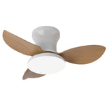 Maxbell Ceiling Fan with Light Modern Simple Dimmable for Kitchen Living Room Garage Light Wood