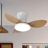 Maxbell Ceiling Fan with Light Modern Simple Dimmable for Kitchen Living Room Garage Light Wood
