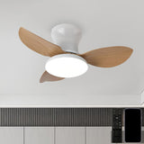 Maxbell Ceiling Fan with Light Modern Simple Dimmable for Kitchen Living Room Garage Light Wood