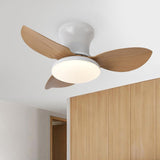 Maxbell Ceiling Fan with Light Modern Simple Dimmable for Kitchen Living Room Garage Light Wood