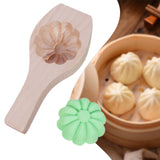 Maxbell Steamed Bun Maker Cooking Accessories Kitchen Utensil Wooden Moon Cake Mould Ten Petal