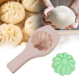 Maxbell Steamed Bun Maker Cooking Accessories Kitchen Utensil Wooden Moon Cake Mould Ten Petal