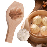 Maxbell Steamed Bun Maker Cooking Accessories Kitchen Utensil Wooden Moon Cake Mould Eight Petal