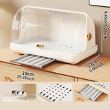 Maxbell Drying Rack Keeps Clean Simple with Cover for Home Cabinet Kitchen white