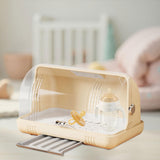 Maxbell Drying Rack Keeps Clean Simple with Cover for Home Cabinet Kitchen light yellow