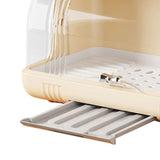 Maxbell Drying Rack Keeps Clean Simple with Cover for Home Cabinet Kitchen light yellow