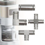 Maxbell Coffee Machine Hose Connector Aluminum Coupling Replacement Connection Joint I Shape