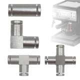 Maxbell Coffee Machine Hose Connector Aluminum Coupling Replacement Connection Joint I Shape