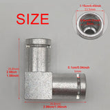 Maxbell Coffee Machine Hose Connector Aluminum Coupling Replacement Connection Joint L Shape