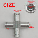Maxbell Coffee Machine Hose Connector Aluminum Coupling Replacement Connection Joint Cross Shape