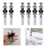 Maxbell Toilet Seat Bolts Non Slip Repair Easy Use Hardware Fastener Stainless Steel 2 Piece