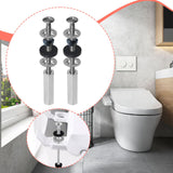 Maxbell Toilet Seat Bolts Non Slip Repair Easy Use Hardware Fastener Stainless Steel 2 Piece