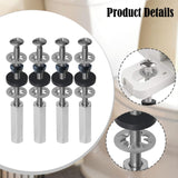 Maxbell Toilet Seat Bolts Non Slip Repair Easy Use Hardware Fastener Stainless Steel 4 Piece