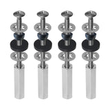 Maxbell Toilet Seat Bolts Non Slip Repair Easy Use Hardware Fastener Stainless Steel 4 Piece