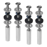 Maxbell Toilet Seat Bolts Non Slip Repair Easy Use Hardware Fastener Stainless Steel 4 Piece