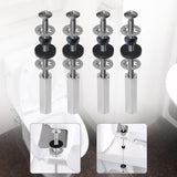 Maxbell Toilet Seat Bolts Non Slip Repair Easy Use Hardware Fastener Stainless Steel 4 Piece