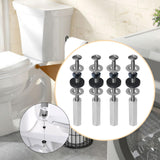 Maxbell Toilet Seat Bolts Non Slip Repair Easy Use Hardware Fastener Stainless Steel 4 Piece
