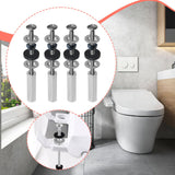 Maxbell Toilet Seat Bolts Non Slip Repair Easy Use Hardware Fastener Stainless Steel 4 Piece