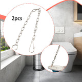 Maxbell 2Pcs Toilet Flapper Chains Sturdy Easy to Install 21cm Stainless Steel Chain