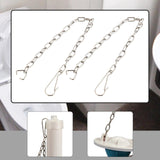 Maxbell 2Pcs Toilet Flapper Chains Sturdy Easy to Install 21cm Stainless Steel Chain