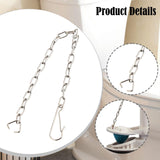 Maxbell 2Pcs Toilet Flapper Chains Sturdy Easy to Install 21cm Stainless Steel Chain