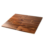 Maxbell Wooden Puzzle Cutting Board Portable Food Platter for Fruits Cupcake Veggies