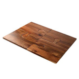 Maxbell Wooden Puzzle Cutting Board Portable Food Platter for Fruits Cupcake Veggies
