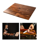 Maxbell Wooden Puzzle Cutting Board Portable Food Platter for Fruits Cupcake Veggies