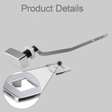 Maxbell Toilet Flush Handle Sturdy with Plastic Nut Easy Installation Replace Silver Length 5 cm