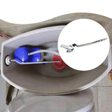 Maxbell Toilet Flush Handle Sturdy with Plastic Nut Easy Installation Replace Silver Length 8 cm