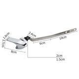Maxbell Toilet Flush Handle Sturdy with Plastic Nut Easy Installation Replace Silver Length 8 cm