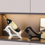 Maxbell Wine Rack Modern Table Centerpiece Cow Sculpture for Kitchen Office Entrance White