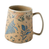 Maxbell Ceramic Coffee Mug for Home Office with Large Handle Gift Drinkware Milk Cup Flower Without Lid