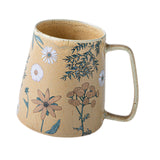 Maxbell Ceramic Coffee Mug for Home Office with Large Handle Gift Drinkware Milk Cup Daisy Without Lid