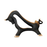 Maxbell Wine Rack Modern Table Centerpiece Cow Sculpture for Kitchen Office Entrance Black