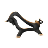 Maxbell Wine Rack Modern Table Centerpiece Cow Sculpture for Kitchen Office Entrance Black