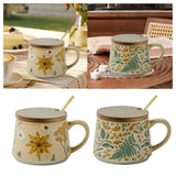 Maxbell Ceramic Coffee Mug Stylish Multipurpose Drinkware Milk Cup Housewarming Gift Style A