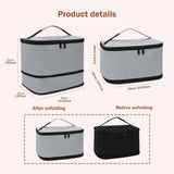 Maxbell Insulated Cooler Bag Warmer Insulated Thermal Bag for Trips Office Traveling black