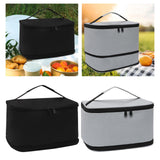 Maxbell Insulated Cooler Bag Warmer Insulated Thermal Bag for Trips Office Traveling black